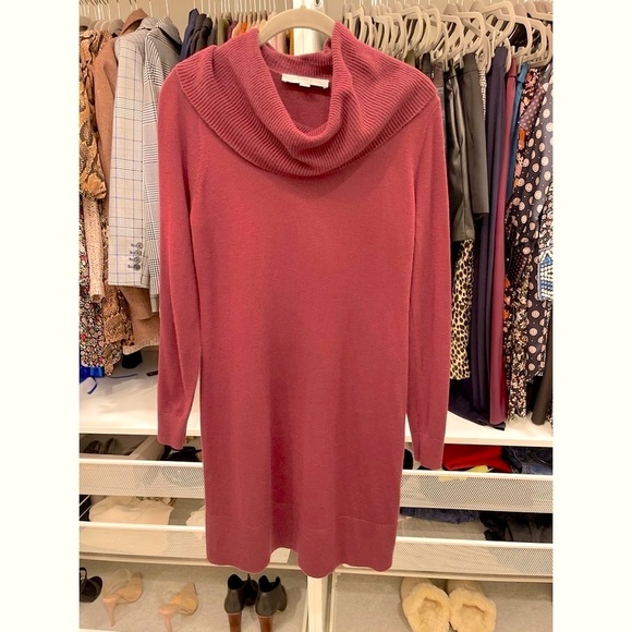 Loft Cowl Neck Sweater Dress - Picture 3 of 8